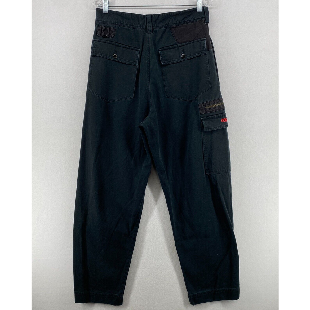 CHEVIGNON 032c Pants M Spring 2018 Hunting Cargo Button Fly Pleated Black
